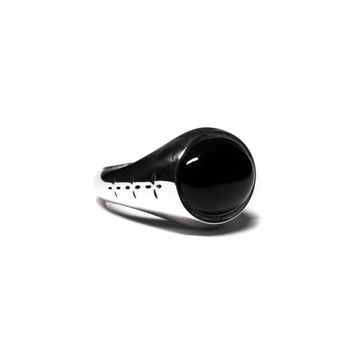 Tubby Ring (Silver/Onyx)