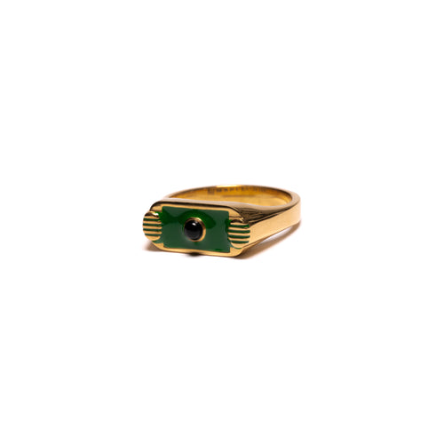 Unruly Ring (14K/Resin/Onyx)