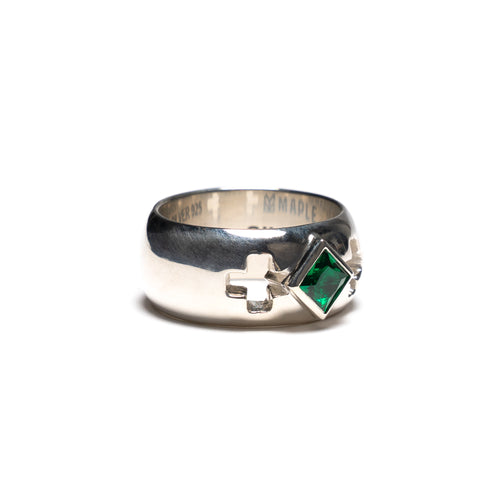 Wednesday Ring (Silver/Emerald)