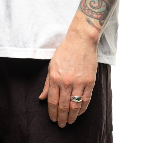 Wednesday Ring (Silver/Emerald)