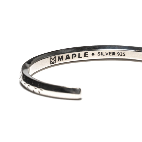 MAPLE Bandana Bangle Silver 925 inside MAPLE hallmarking