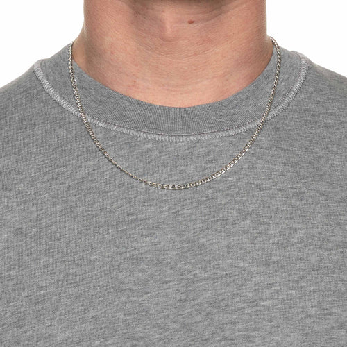 MAPLE Bar Curb Chain Silver 925 on model