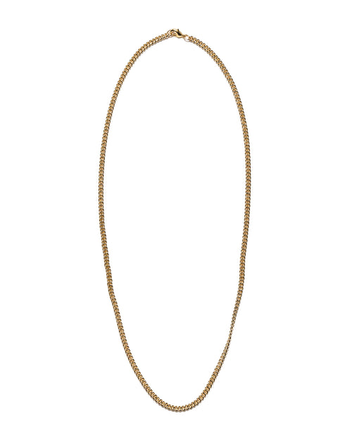 MAPLE Curb Chain 4mm 14K Gold front view