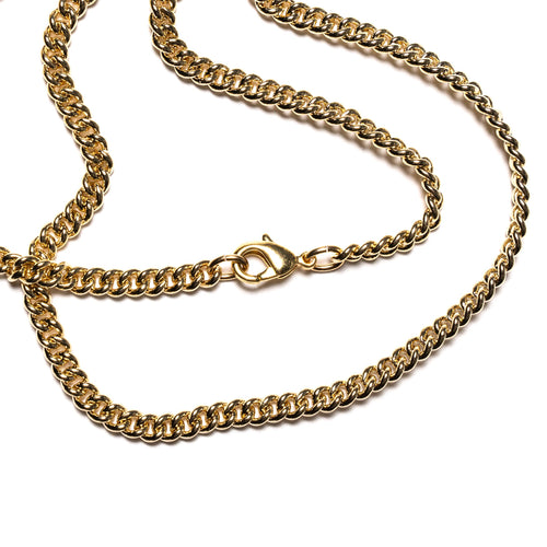 MAPLE Curb Chain 4mm 14K Gold clasp closeup