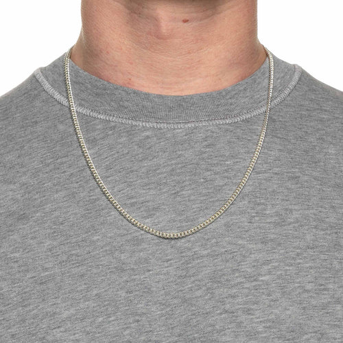 MAPLE Curb Chain 4mm Silver 925 on model