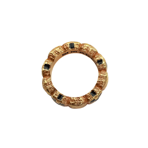 Davie Ring (14K Gold/Black Resin)