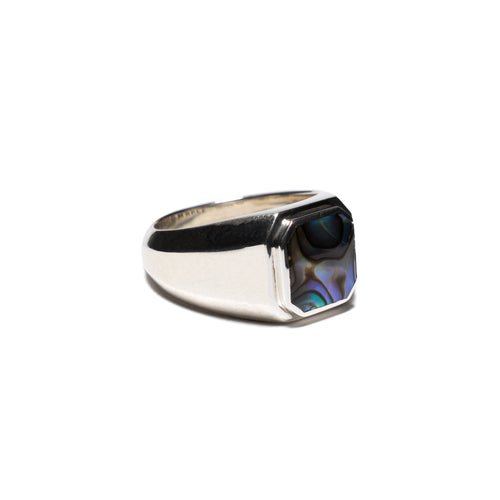 MAPLE Duppy Signet Ring Silver 925/Abalone side view