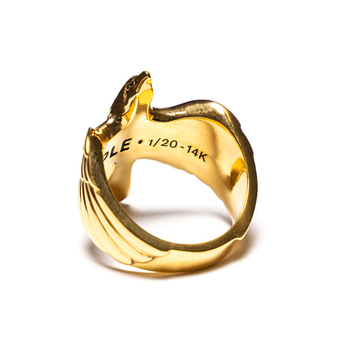 MAPLE Eagle Ring 14K Gold back inside view