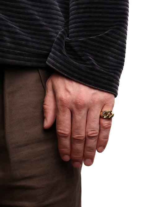 Floral Cuban Signet (14K Gold)