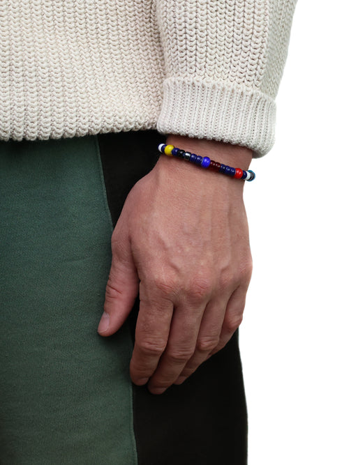 Florence Beaded Bracelet (Navy/Multicolored)