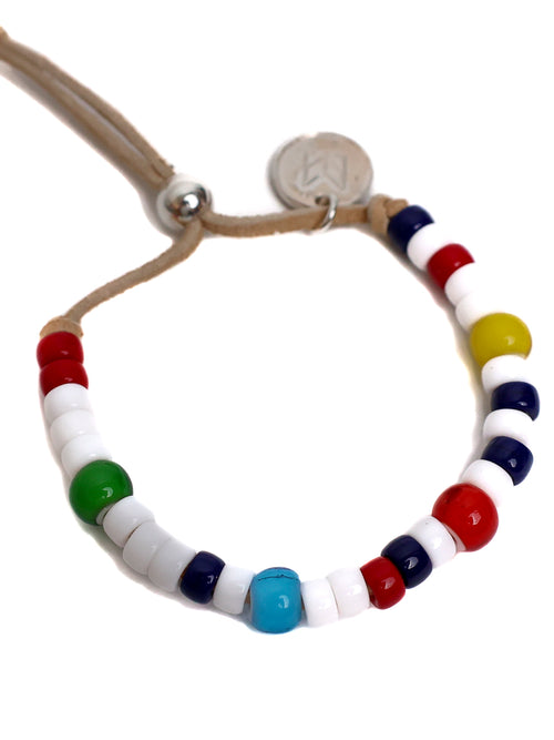 Florence Beaded Bracelet (Beige/Multicolored)