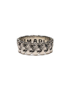 MAPLE History Band Ring Silver 925 inspired by David Michelangelo front view