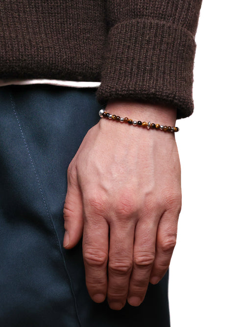 Madina Beaded Bracelet Silver 925/Tiger Eye