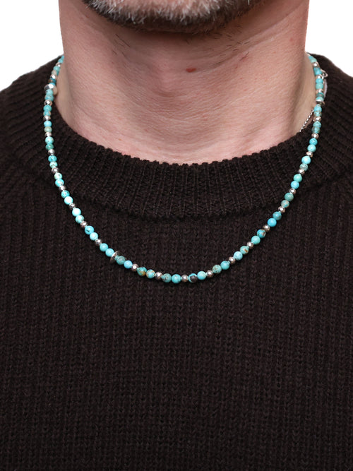 MAPLE Madina Beaded Necklace (Silver 925/Turquoise)