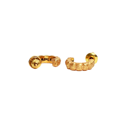 Mini Cookie Hoops (14K Gold)