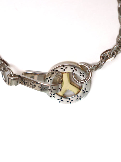 MAPLE Peace Wheel Bracelet Silver 925 14K Gold clasp detail