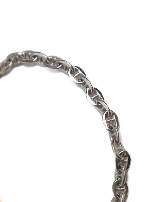 MAPLE Peace Wheel Bracelet Silver 925 14K Gold Mariner Chain closeup