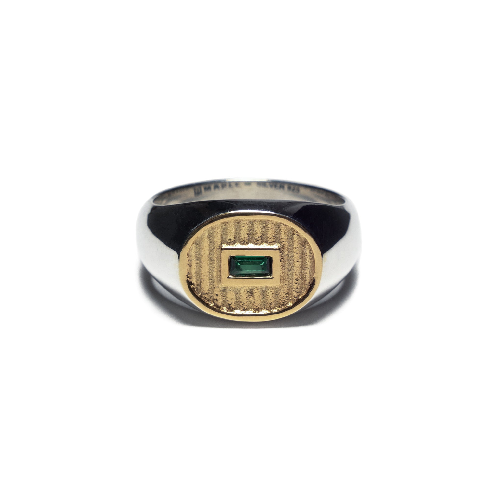 Sherman Signet (Silver/14K/Emerald) – MAPLE