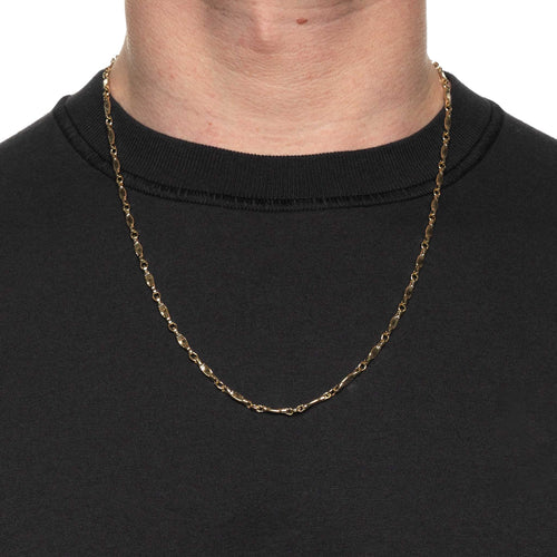 MAPLE Sunburst Chain 14K Gold on model