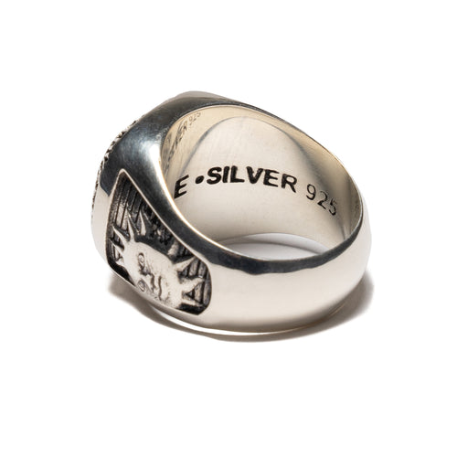 MAPLE Weekend Champion Ring Silver 925 Multicolored Topaz Stones back inside view