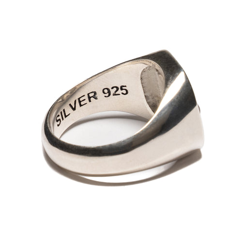 MAPLE Woman Signet Ring Silver 925 Amethyst and Sapphire Stones back inside view