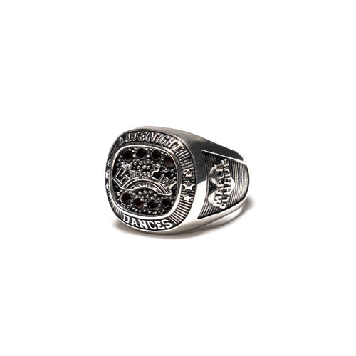 MAPLE Maple x Elhaus Champion Lover Ring Silver 925 Red Garnet Gemstones side view