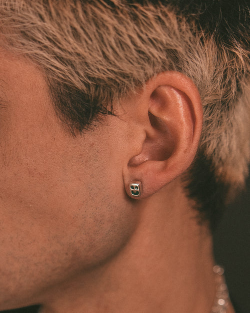 MAPLE Smiley Earring on model