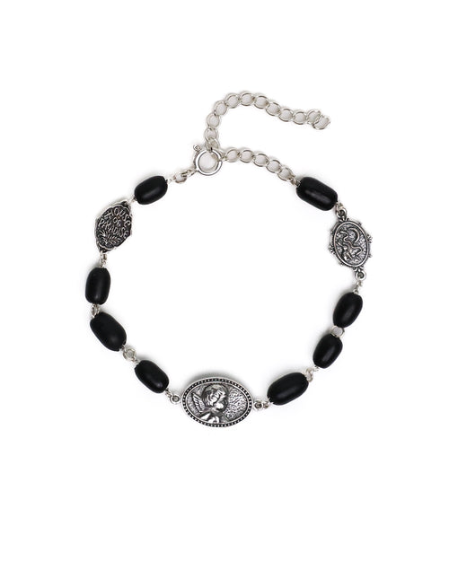 Camino Bracelet (Silver 925/Black Glass)