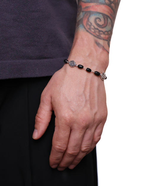 Camino Bracelet (Silver 925/Black Glass)