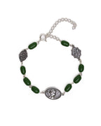 Camino Bracelet (Silver 925/Green Glass)
