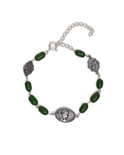 Camino Bracelet (Silver 925/Green Glass)
