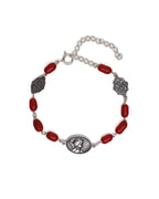 Camino Bracelet (Silver 925/Red Glass)