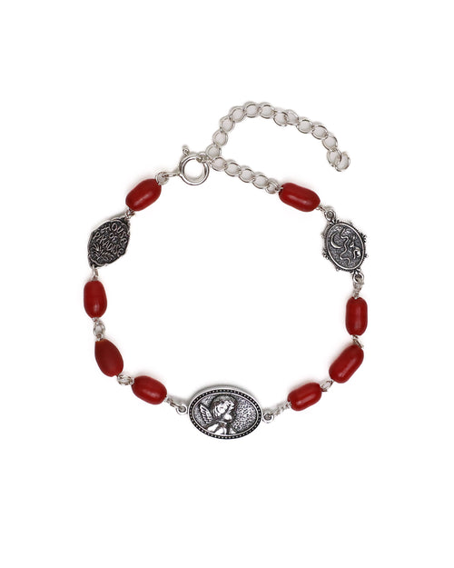Camino Bracelet (Silver 925/Red Glass)