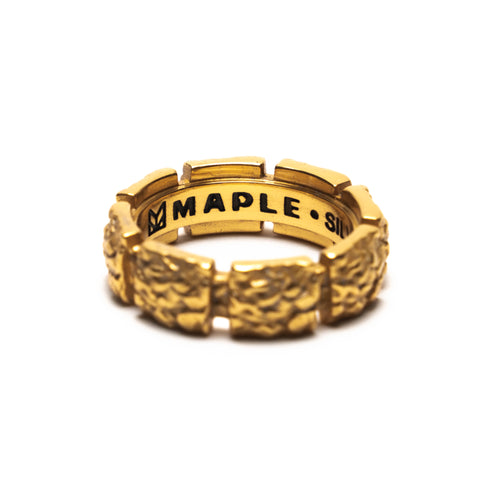 MAPLE Chalice Ring 14K Gold back inside hallmarking view