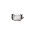 Collegiate Ring (Silver/Mother of Pearl)