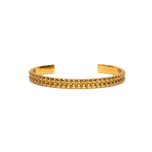 MAPLE Cookie Bangle Bracelet 14K Gold front view