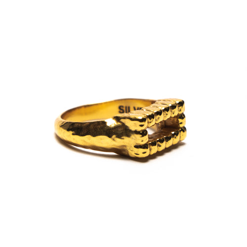 MAPLE Cookie Signet Ring 14K Gold side view