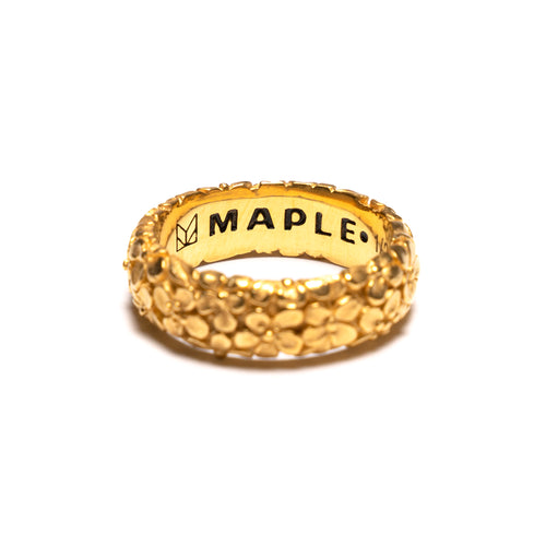 MAPLE Floral Band Ring 14K Gold back inside view