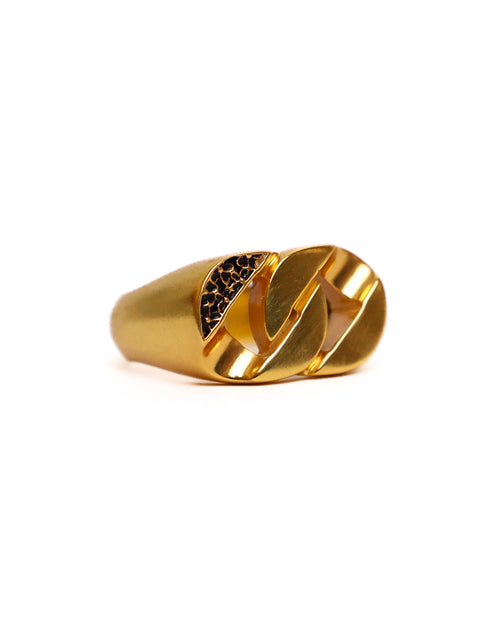 Floral Cuban Signet (14K Gold)