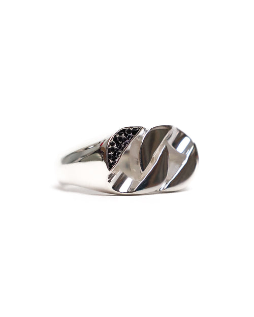 Floral Cuban Signet (Silver 925)