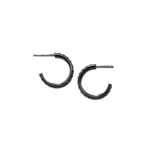 Hoop Star Earrings (Silver 925)