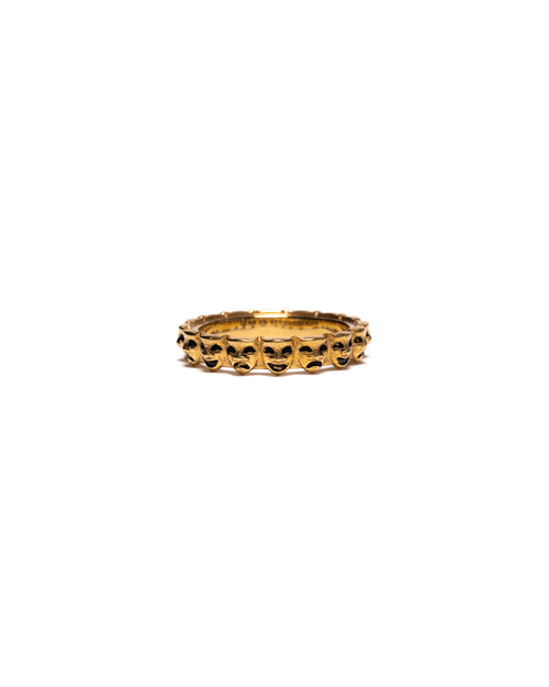 MAPLE Laugh Now Cry Later Ring 14K Gold front view