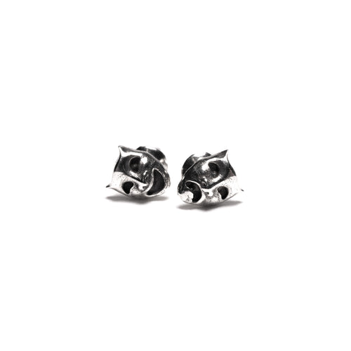 MAPLE Laugh Now Cry Later Stud Earrings Silver 925 front view