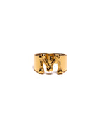 MAPLE M Bone Ring 14K Gold front view