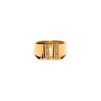 "M" Signet Ring (14K/Topaz)