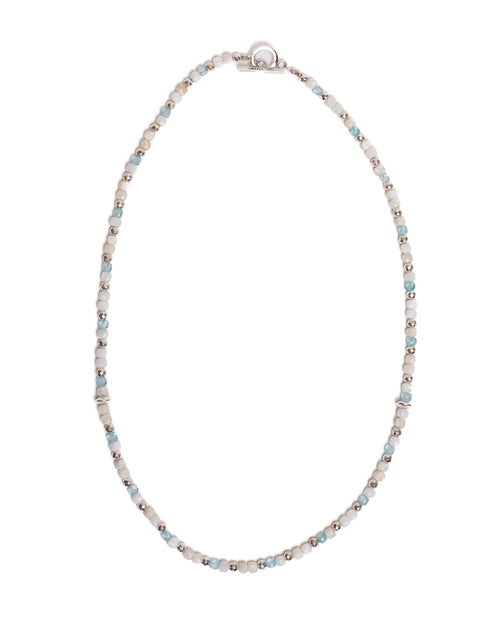 MAPLE Madina Beaded Necklace (Silver 925/Off White)