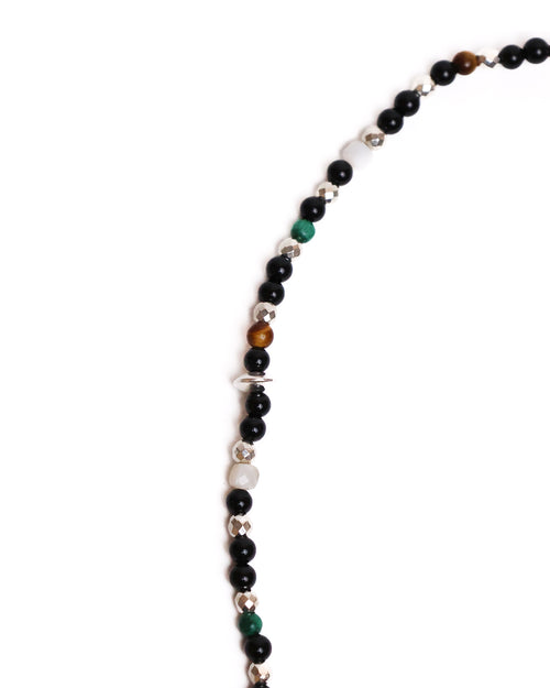 MAPLE Madina Beaded Necklace (Silver 925/Black)