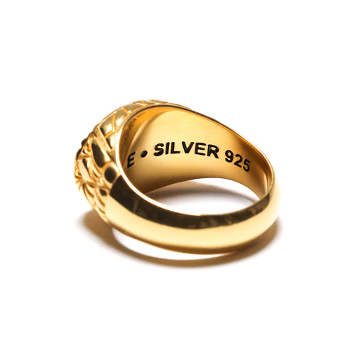 MAPLE Mccourt Signet Ring 14K Gold Shed Building inspired back inside view