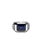 MAPLE Midnight Ring Slim Silver 925/Blue Sapphire front view