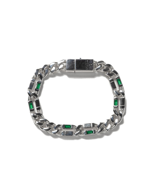 MAPLE Paradiso Bracelet Silver 925 Green Emerald Gemstones front view